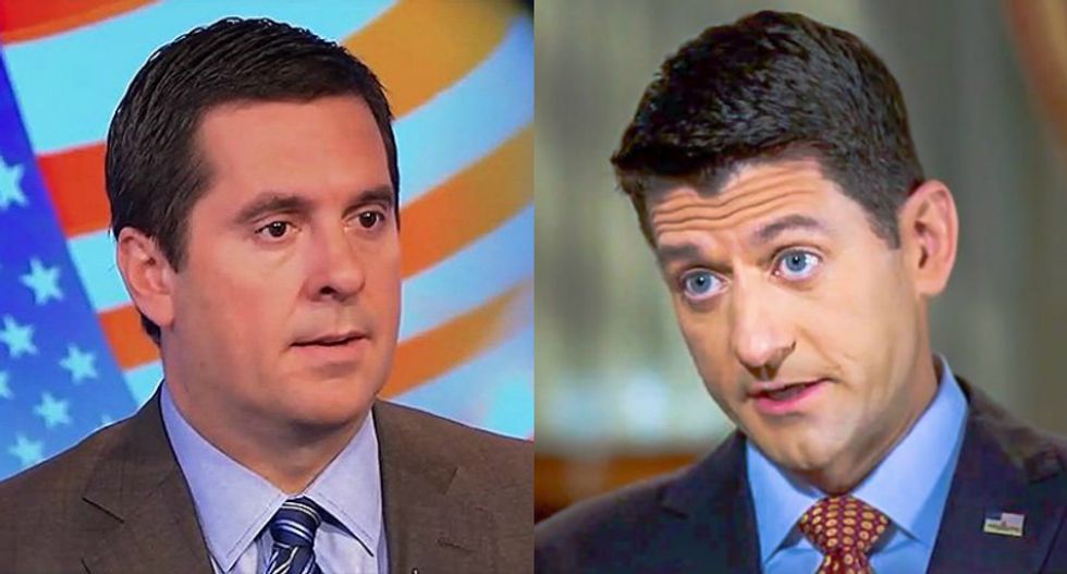 Paul Ryan sides with Devin Nunes in Justice Department dispute over Trump-Russia dossier: report