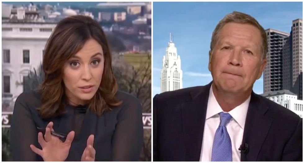 ‘I don’t call names’: Watch John Kasich squirm when MSNBC’s Hallie Jackson asks if Trump’s racist