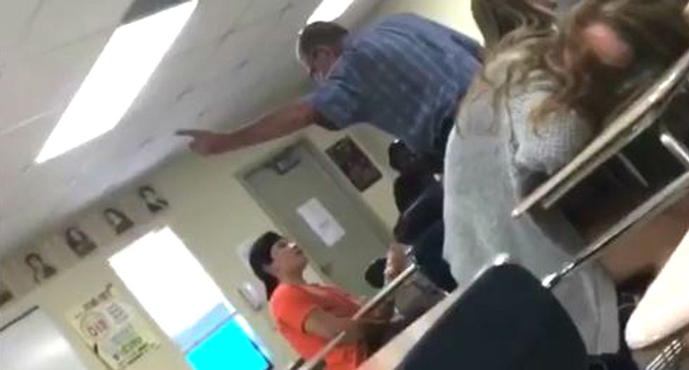 'Right, I'm racist!' Watch substitute teacher freak out on student just for speaking Spanish