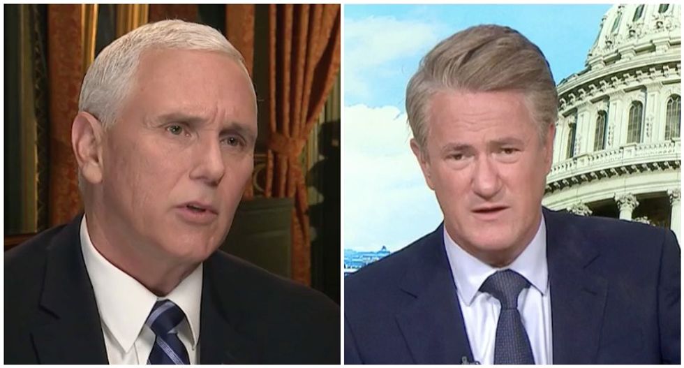 'We all know he's lying': MSNBC's Morning Joe shreds Pence for pushing border lies 'to please the boss'