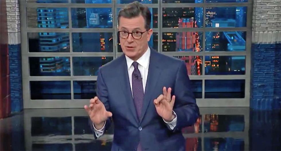 Colbert mocks Sarah Sanders' claim Trump hasn't said the N-word: 'Is there a special room' for racism?