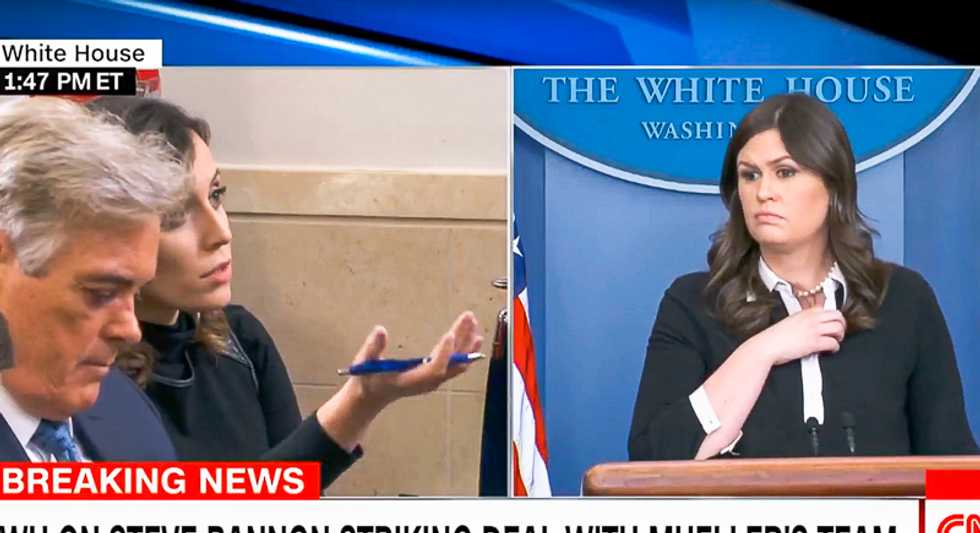 Reporters grill Sarah Sanders on Mueller subpoenas: 'Is the White House afraid of what Bannon might say?'