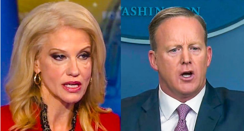 I’d rather 'slit my wrists and bleed out': Kellyanne Conway is glad she's not Sean Spicer