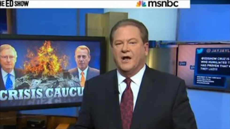 Ed Schultz mocks Rubio and Beck: Where's the 'revolt' over Obamacare?