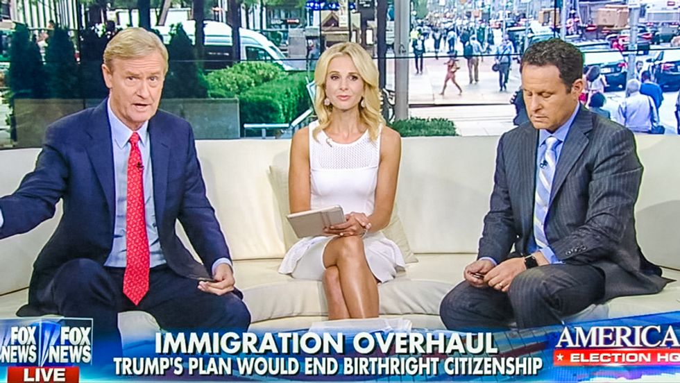 Fox's Steve Doocy repeats white supremacist myth: 14th Amendment is for slaves, not 'anchor babies'