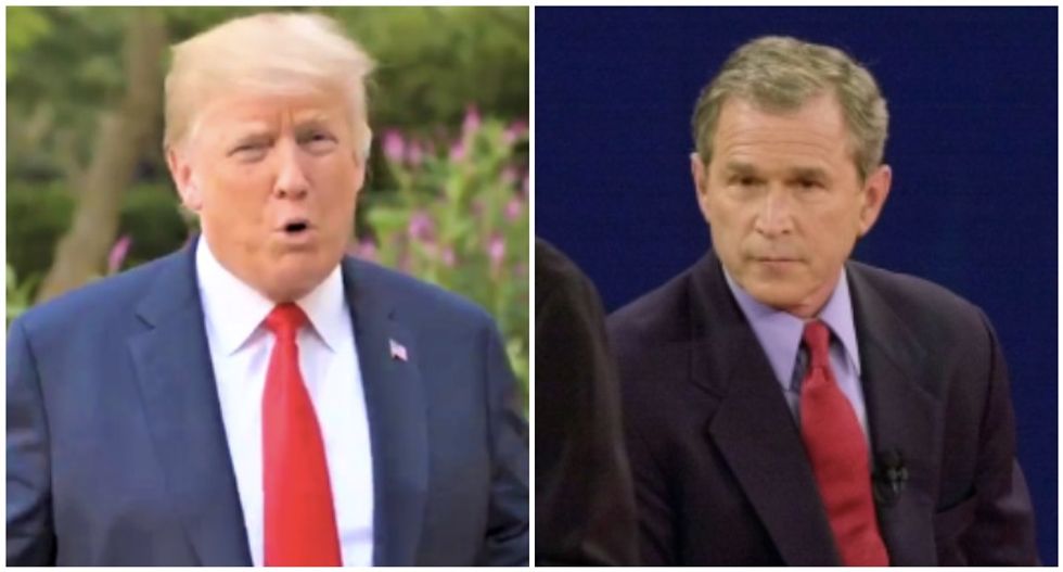 George W. Bush may be the only person in the world who can force Trump out of office