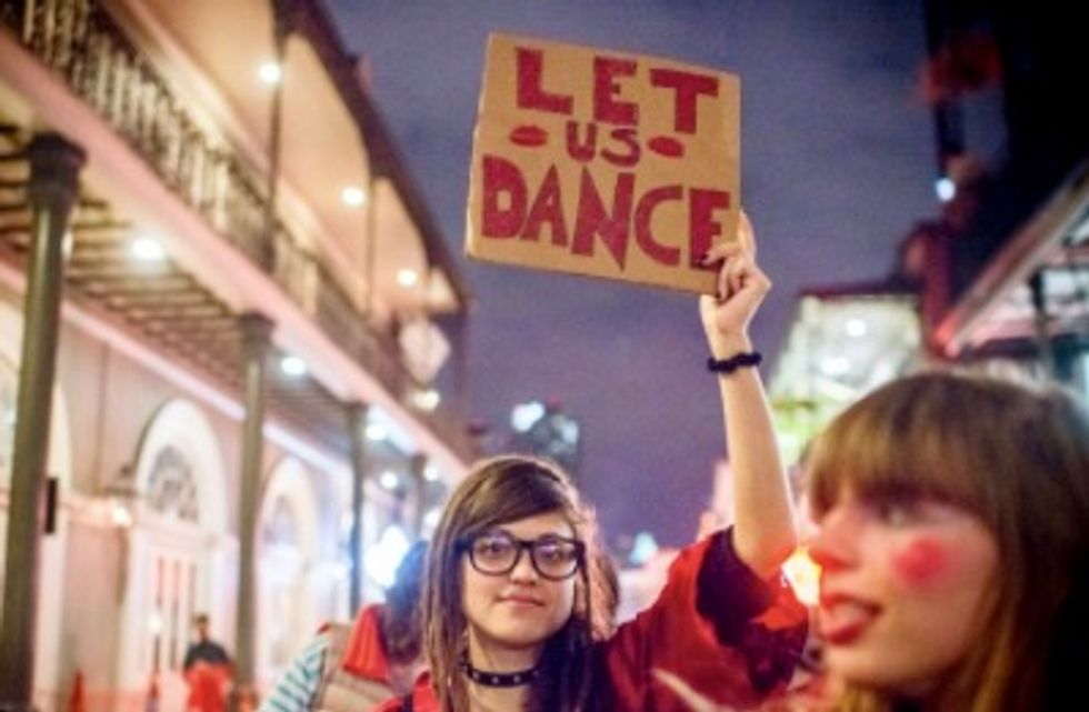 Strippers march in New Orleans to protest club closures