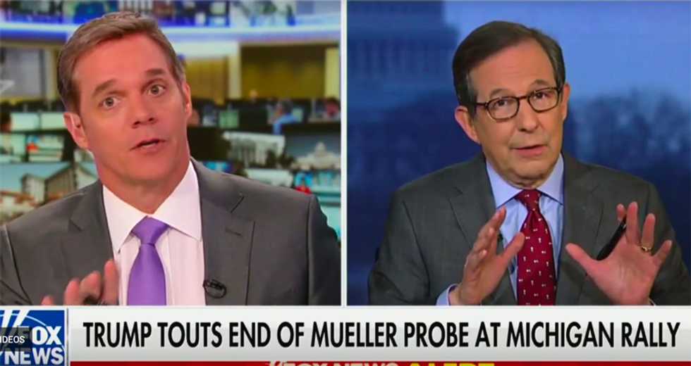 Watch Chris Wallace slap down fellow Fox anchor over bogus claim the Steele dossier started Russia investigation
