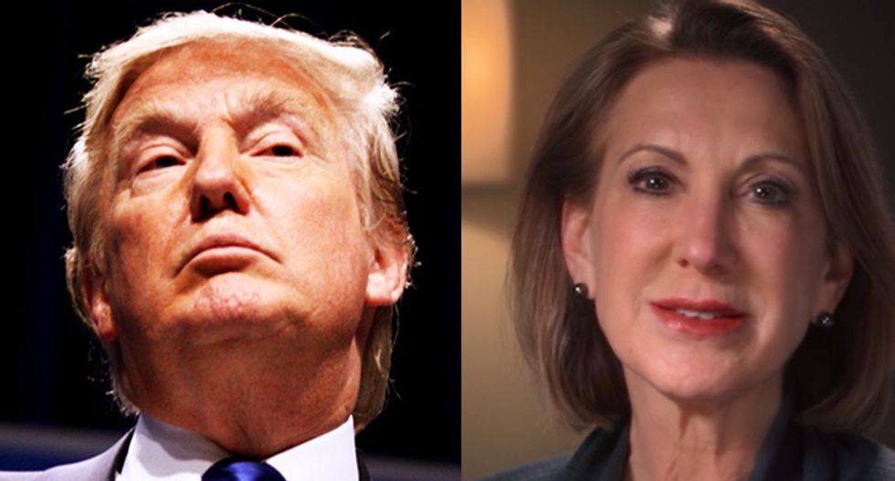 Trump launches late night Twitter assault on Fiorina mocking her business experience