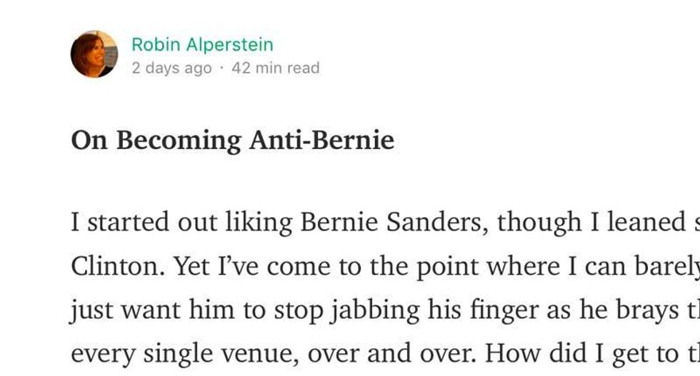 Surprise! Author of viral 'Becoming Anti-Bernie' piece is corporate lawyer who defends hedge funds