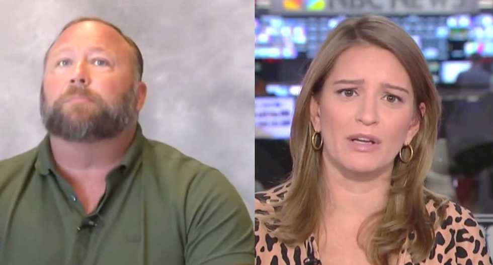 MSNBC's Katy Tur absolutely destroys Alex Jones after he claims 'psychosis' made him lie about Sandy Hook