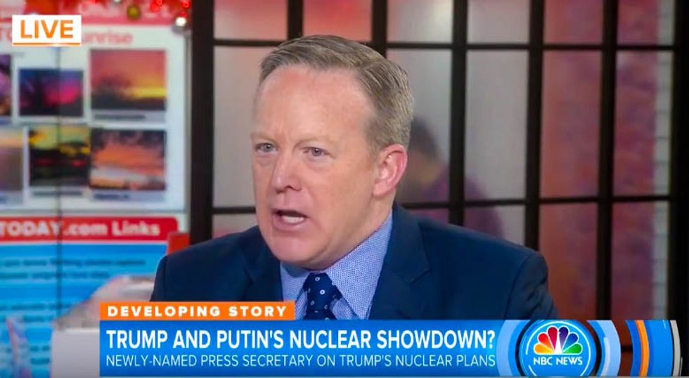 Trump spokesman quickly contradicts Trump: 'There is not going to be' a nuclear arms race