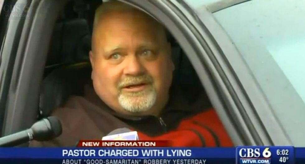 'Good Samaritan' pastor arrested for lying to police about being shot and robbed by a black man