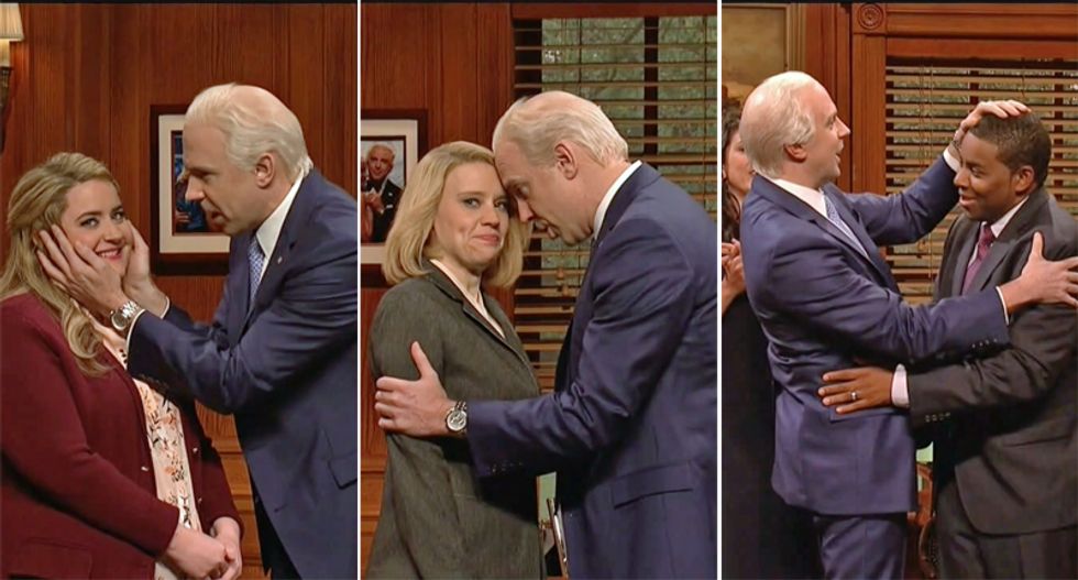 Saturday Night Live takes on Joe Biden’s issues with personal boundaries