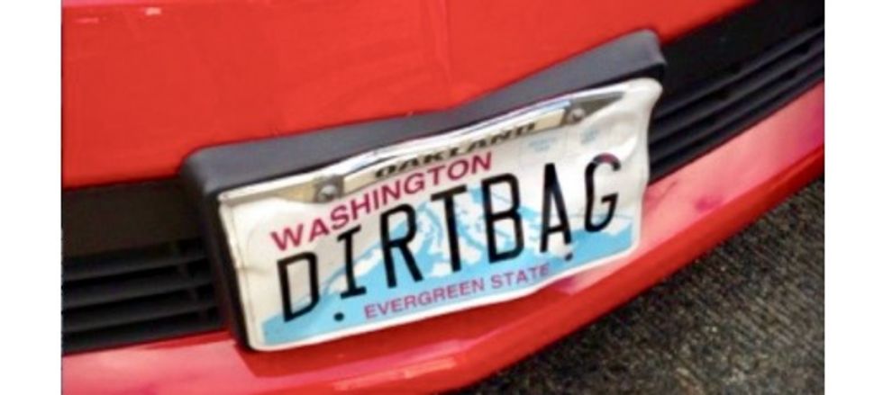 Man with “DIRTBAG” vanity plate is arrested after living up to his name — and could see years in prison