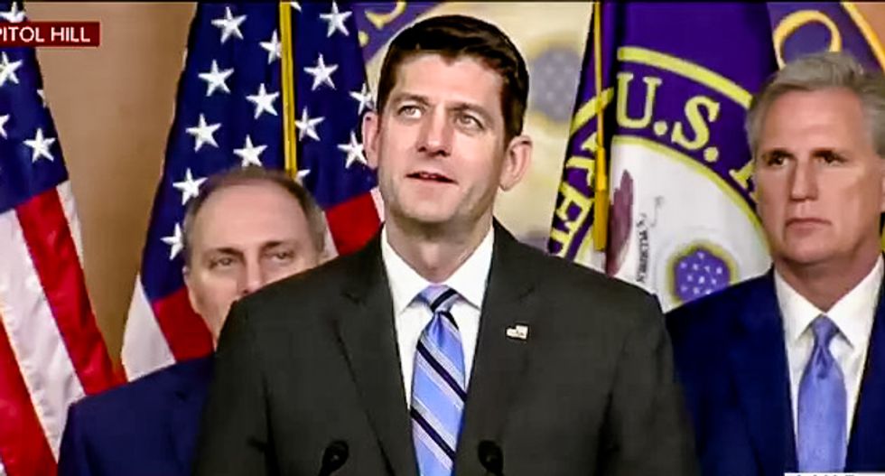 'I mean, come on': Paul Ryan says Trump should 'absolutely' come out against wife beating
