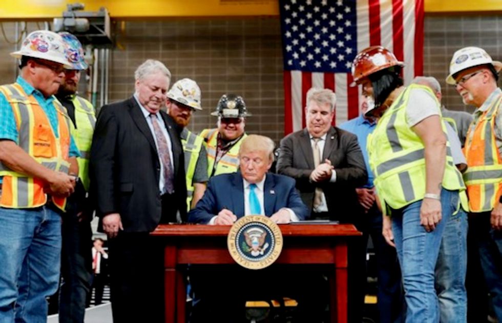 'This is the only Bush that likes me': Trump issues executive orders seeking to speed up oil and gas pipeline projects