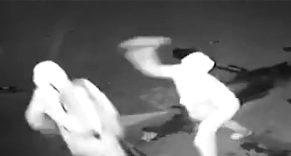 A burglary goes horribly wrong as robber slams partner in the head with a brick