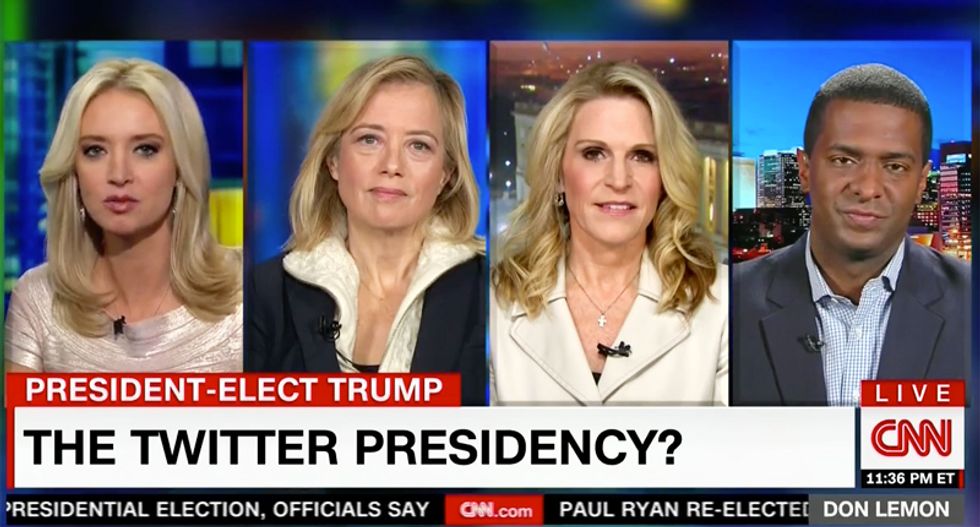 'There hasn't been a nuclear war yet': Kayleigh McEnany stuns CNN panel with joke about Trump's tweets