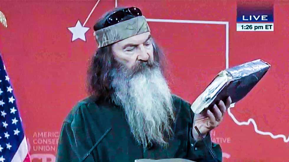 'Duck Dynasty' star Phil Robertson lectures CPAC on hippies, herpes and the Bible
