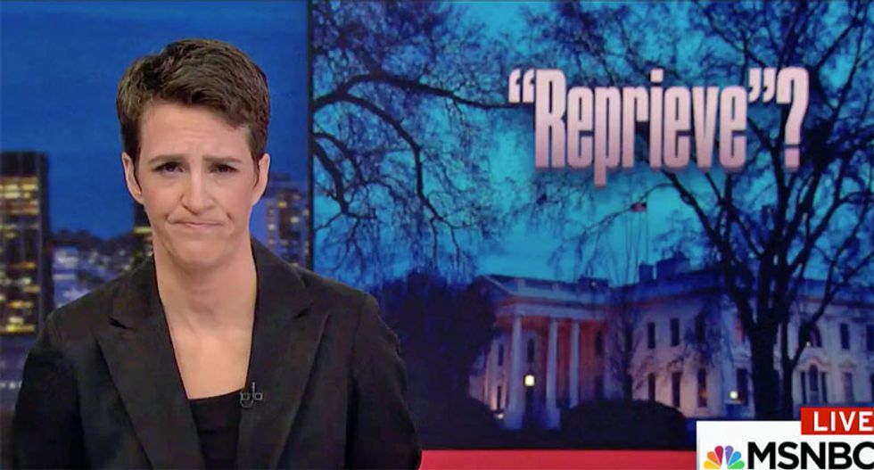 MSNBC's Maddow shames Trump White House aides for admitting Florida massacre was an 'awesome relief'