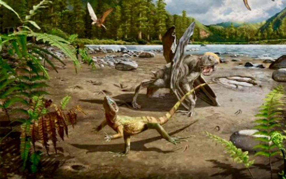 Prehistoric lizards could sprint on two legs
