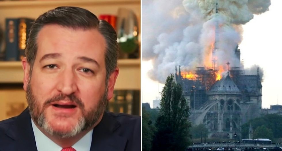 ‘You are pure evil’: Ted Cruz gets wrecked for unimaginably awkward tweet about Notre Dame