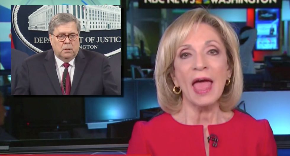 MSNBC's Andrea Mitchell explodes after watching Bill Barr's 'extraordinary and objectionable' shilling for Trump