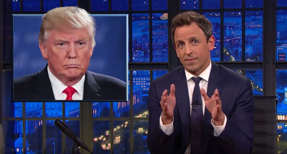 Seth Meyers slams 'pervert on the bus' Donald Trump for unleashing his 'inner dictator' at the debate