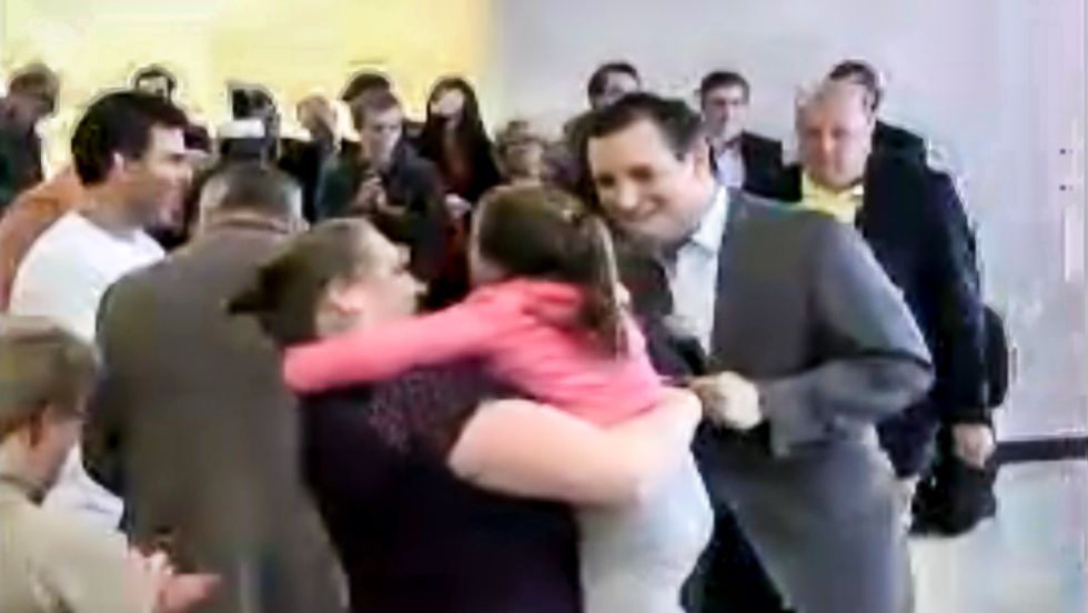 ‘Your world is on fire’: Ted Cruz scares the hell out of a terrified little girl in New Hampshire