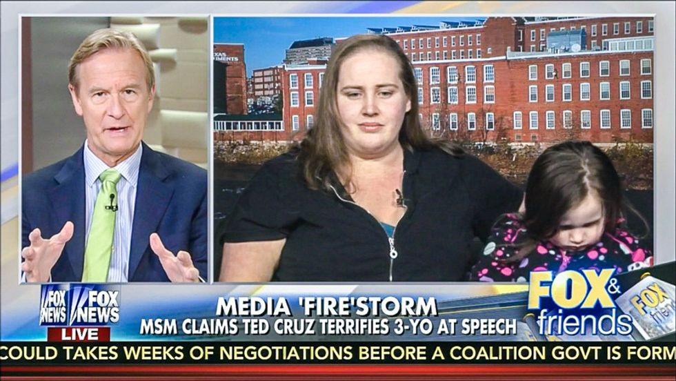 Mom tells Fox: Little girl not scared of Ted Cruz saying 'world is on fire' because he will 'save' us
