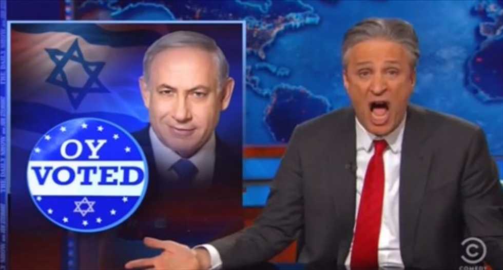 Jon Stewart says GOP should sue Netanyahu: ‘Ginning up racist fears’ for votes is their thing