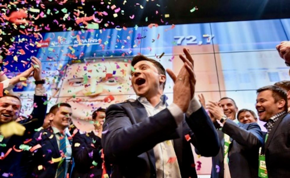 Ukraine leaps into unknown after comic elected president