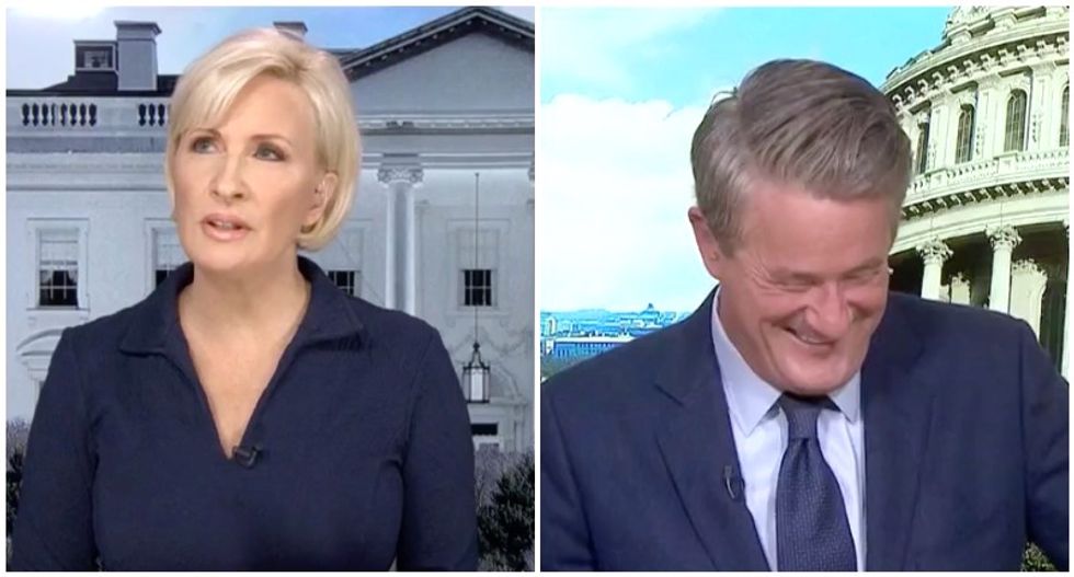 MSNBC’s Morning Joe and Mika mock Trump for insisting he’s happy -- even as he keeps churning out angry tweets