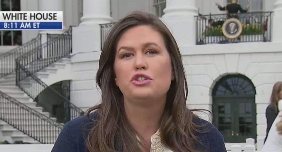 Sarah Sanders lies again as she rants about April Ryan wanting to chop her head off during Fox News interview