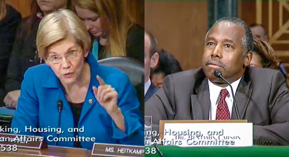Ben Carson chokes over Warren's grilling: 'Not my intention to do anything to benefit any American'