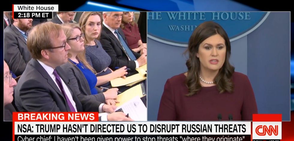 'This is not about the past!' ABC reporter crushes Sarah Sanders after she blames Russian meddling on Obama