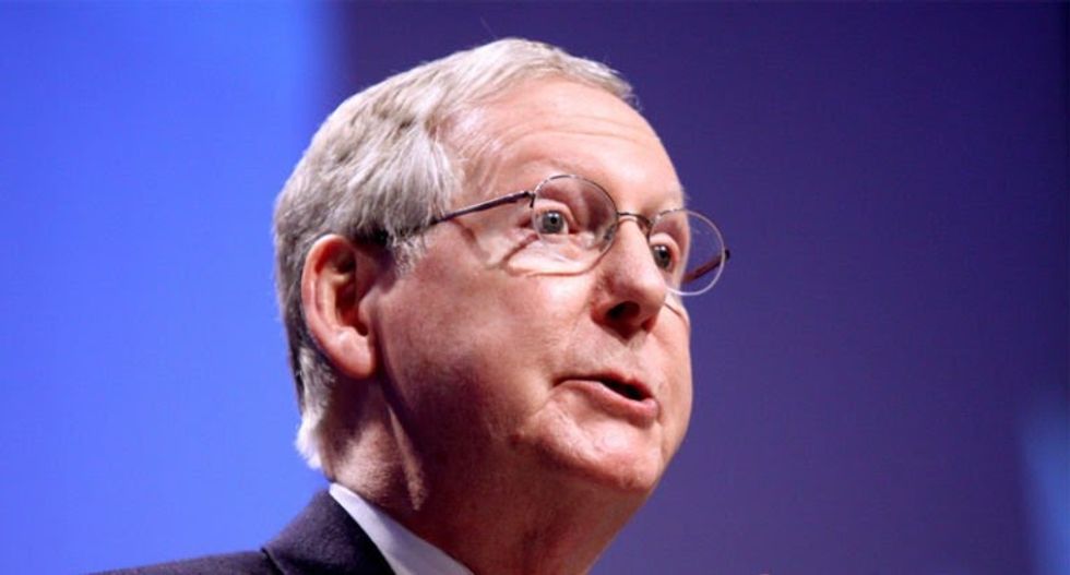 Right-wing activists call on Mitch McConnell to stop blocking election security bills