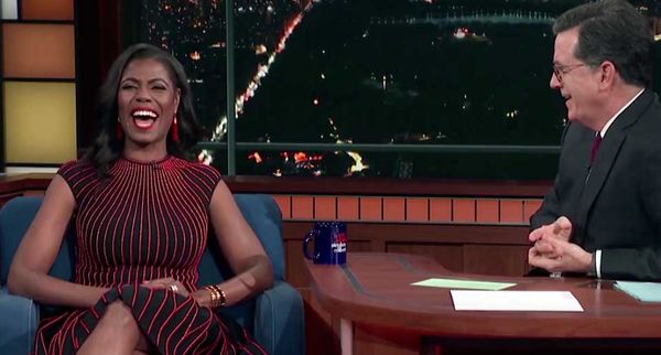 Watch: Stephen Colbert hounds Omarosa into revealing Hope Hicks' 'white lies' in un-aired 'Late Show' segment