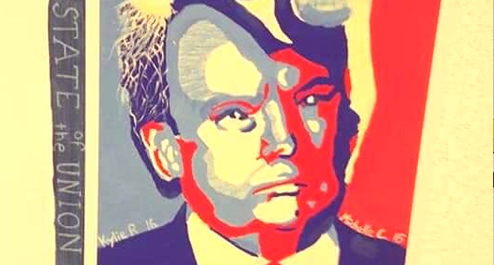 Trump supporters are throwing a fit over this artwork created by high schoolers