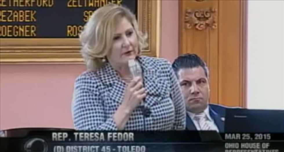Ohio lawmaker caught laughing as colleague reveals horrifying story of her own rape