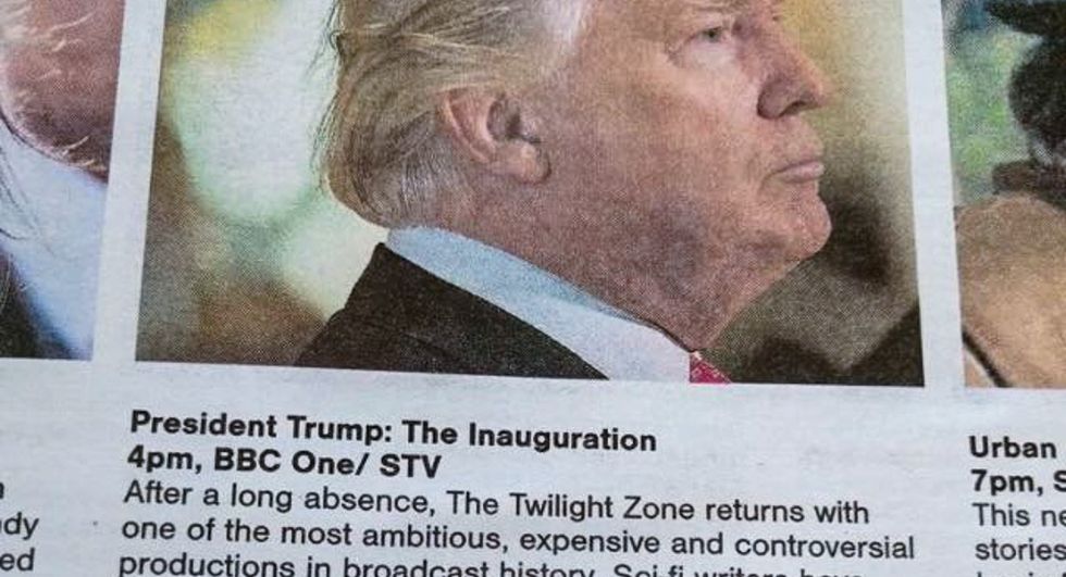 'The Twilight Zone returns': Scottish newspaper's TV guide preview of Trump inauguration goes viral