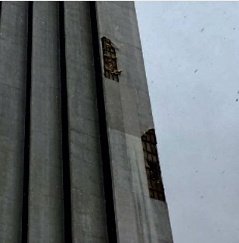 WATCH: The Trump Plaza tower is getting ripped apart by the nor'easter