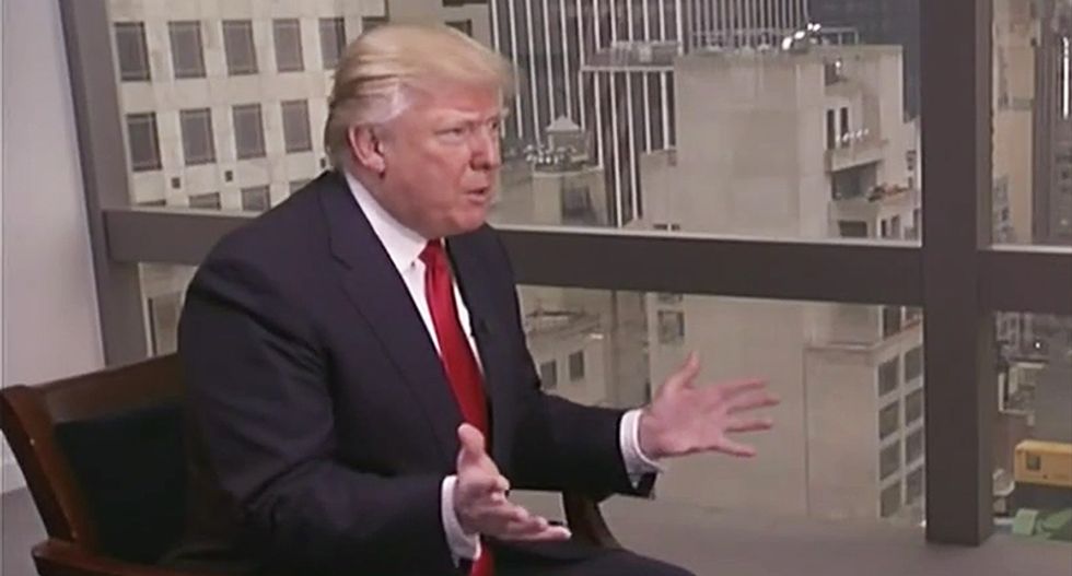 Trump offers odd denial of pee-pee-gate: 'I was never even in that room for that period of time'