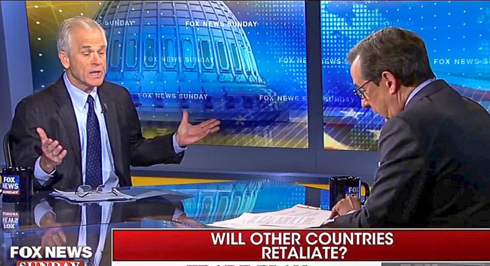 'I take objection': Chris Wallace rips apart Trump aide after he blames media for 'fanning flames' on trade wars