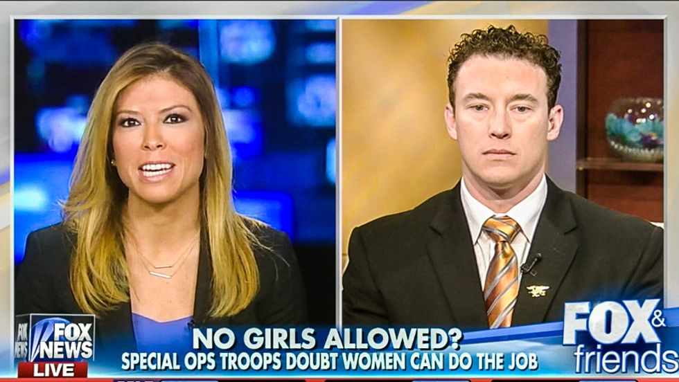 Fox guest tells female combat veteran: 'No offense to women, but they don't have a place'