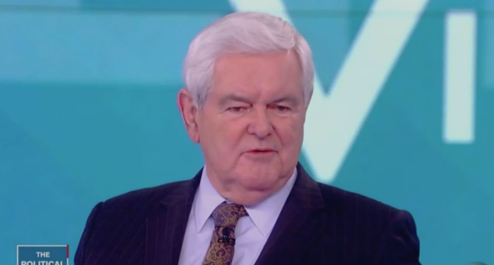 The View’s crowd goes wild as Newt Gingrich gets dismantled for excusing Trump’s infamous Charlottesville remarks