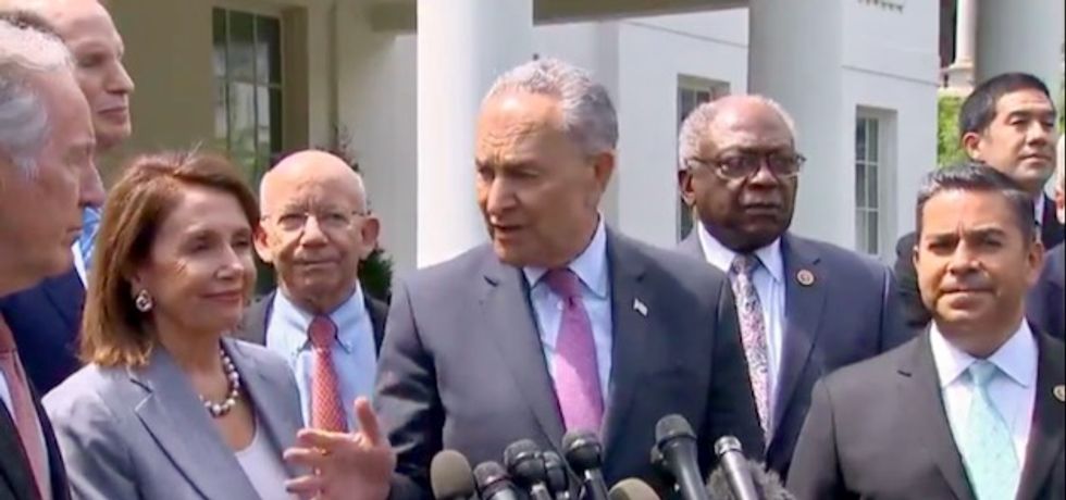 House and Senate Democrats – with no GOP counterparts – come to major infrastructure deal with Trump