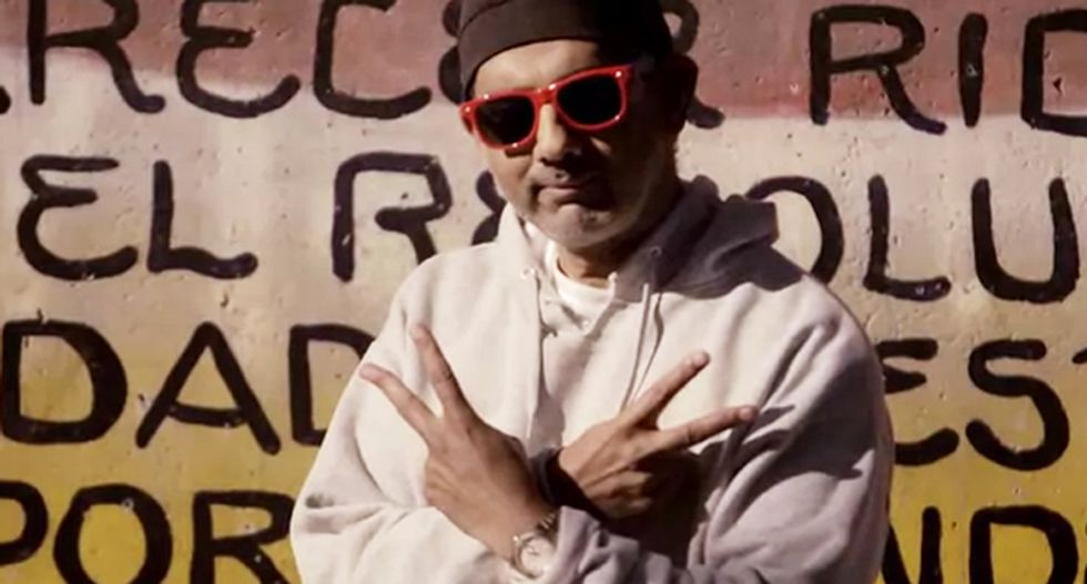 Goofball street thug Dinesh D'Souza is a sad and weird little man in sad and weird 'gangsta' video