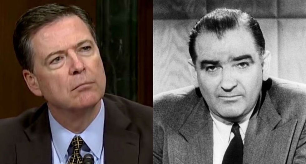 Right-wingers go on bizarre defense of Joseph McCarthy after Comey alludes to the Red Scare